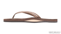 White Crystal Premier Leather Dark Brown Single Layer Arch  