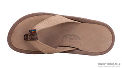 Navigator-Dk Brown Orthotic w\arch Leather Top Tapered Strap