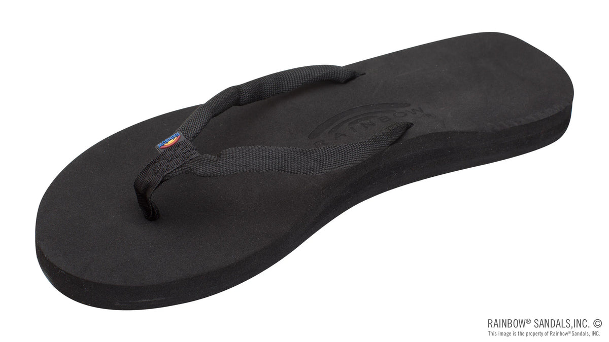 Low Cloud - Soft Rubber Top Narrow Black  Polyester Strap