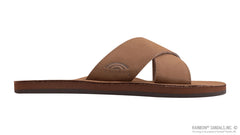 Premier Dark Brown Leather Single Layer Arch Cross Strap