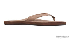 Single Layer Dark Brown Premier Leather Tapered Strap