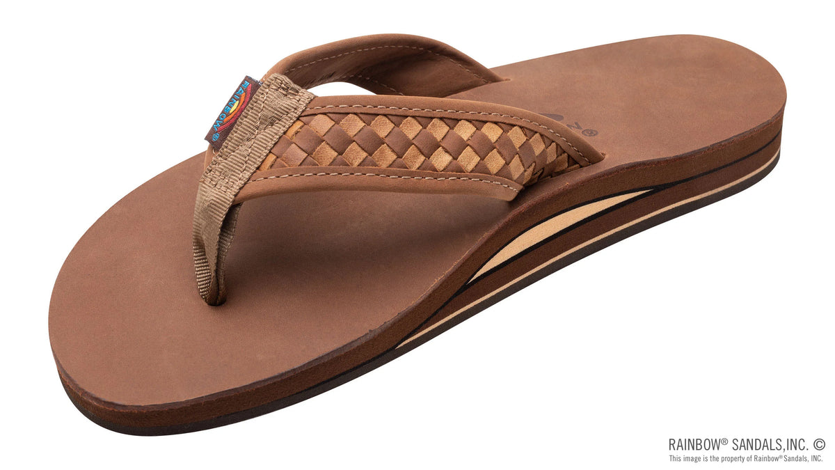 Bentley- Redwood Double Layer Arch Buckskin Woven Strap