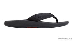 Mariner - Black Rubber Orthotic w\arch Tapered Nylon Strap  