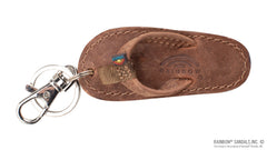 Luxury Leather Sandal Key Chain Buckskin