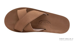 Premier Dark Brown Leather Single Layer Arch Cross Strap