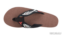 Brown Hemp Top Sole Silver Fish Strap Single Layer Arch  
