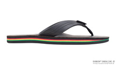Single Layer Rasta Midsole Classic Black Leather