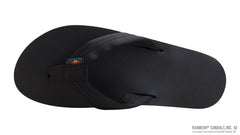 Single Layer Black Rubber Top Black 1"  Nylon Strap  