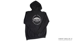 Unisex Sweatshirt Circle Logo Front & Back - Black