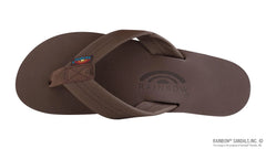 Classic Mocha Leather Single Layer Arch Wide Strap