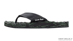 Holoholo - Gerry Lopez Black/Green Rubber Signature Sandal  