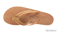 Luxury Leather Buckskin Single Layer Arch Support with 1/3" Double Narrow Strap
