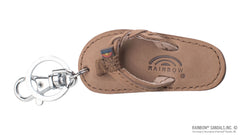 Flirty Braidy Key Chain Dark Brown Leather 