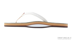 Cloud Dancer Leather Single Layer Arch Narrow Strap