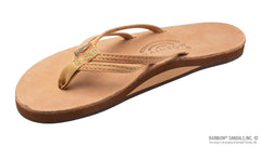 Luxury Leather Buckskin Single Layer Arch Support with 1/3" Double Narrow Strap