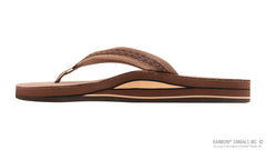 Premier Leather Dark Brown Double Layer Arch w/eXpresso Braided 3/4" Medium Strap
