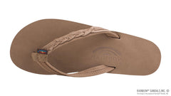 Premier Leather Dark Brown Single Layer 1/2" Braid on Narrow Strap