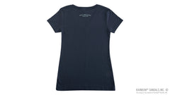 Ladie's V-Neck T-Shirt Anniversary 50 Year - Indigo Blue