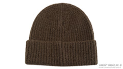 Marled Knit Beanie with Original Woven Label - Forest Green