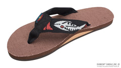Brown Hemp Top Sole Silver Fish Strap Single Layer Arch  