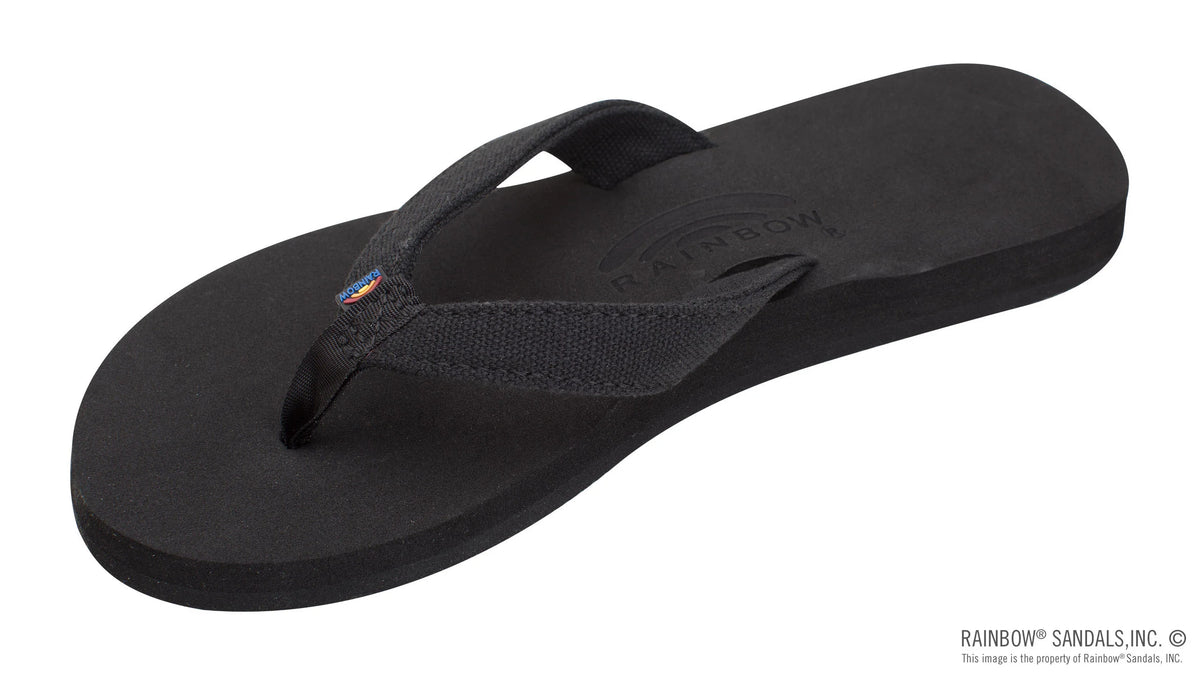The Bella - Soft Top Black Tapered Canvas Strap