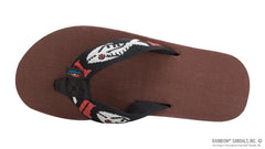 Single Layer Brown Hemp Top w\ Silver Fish Strap