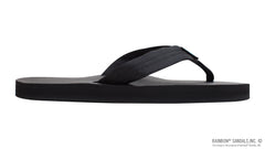 Single Layer Black Rubber Top Black 3/4"  Nylon Strap