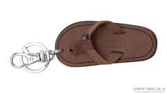 Leather  Sandal key Chain Dark Brown