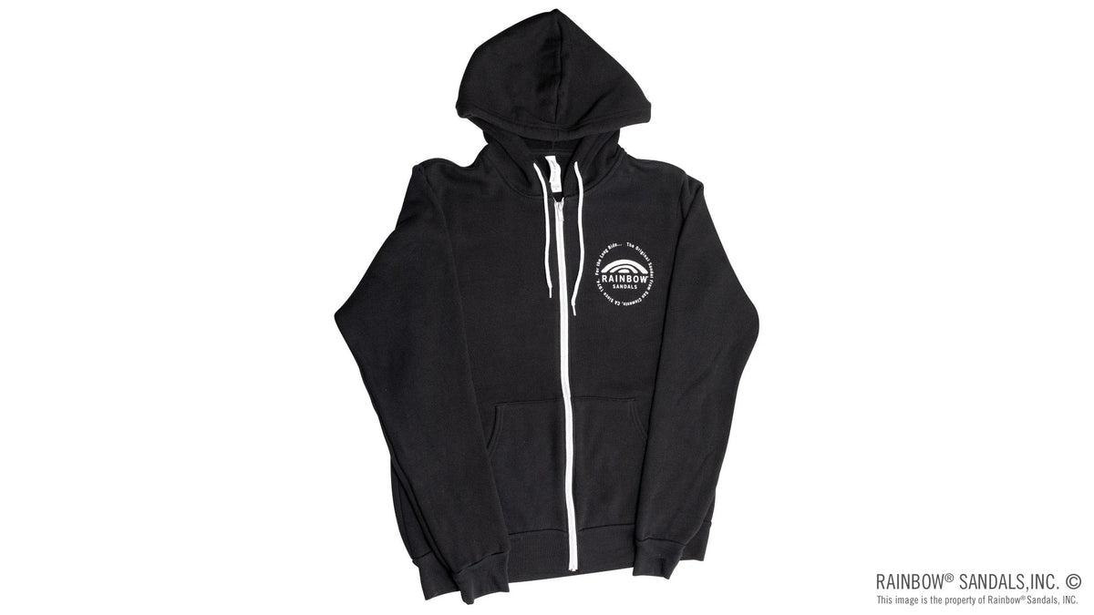 Unisex Sweatshirt Circle Logo Front & Back - Black