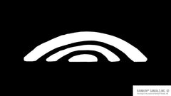 4" BLACK DYE CUT STICKER RAIINBOW ARCH