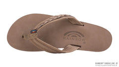 Madison DKBrwn Lthr Double Lyer 3/4”Strp w/1/2” Braid on top